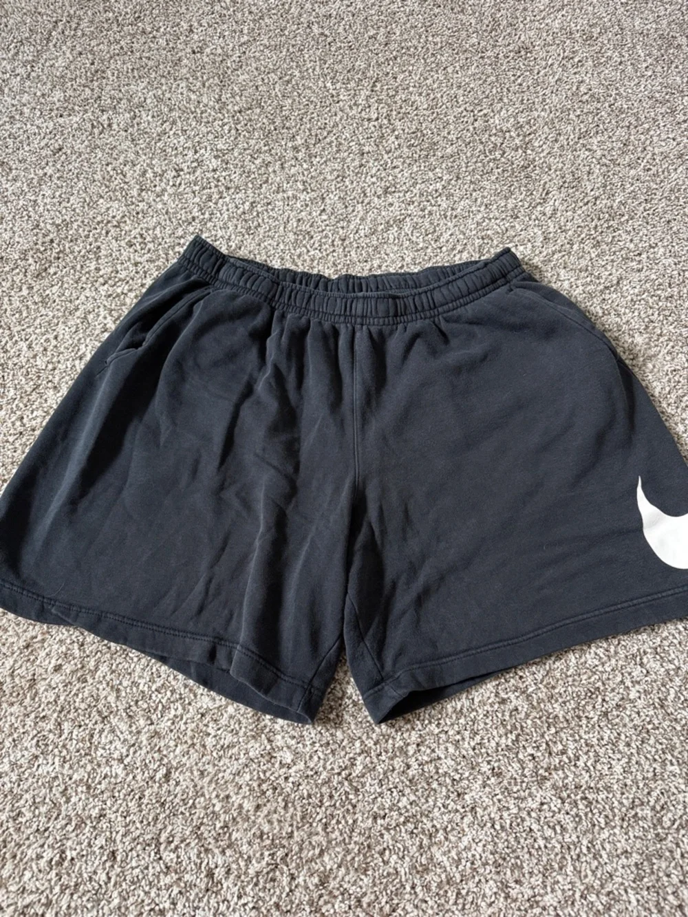 🌿Nike Black Sweatshorts with White Nike Tag